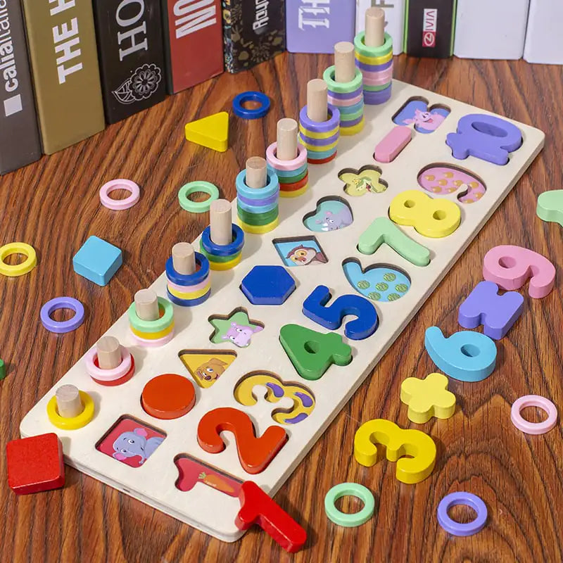 Montessori Puzzle 3-in-1 Wooden Educational Toy