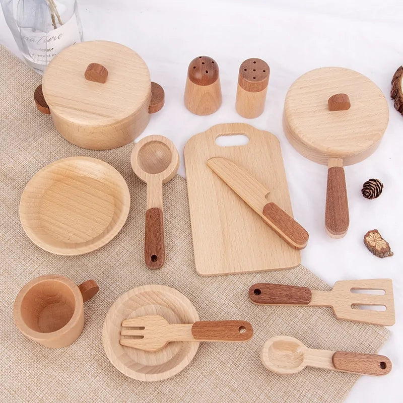 Montesori Log Wooden Kitchen Toy