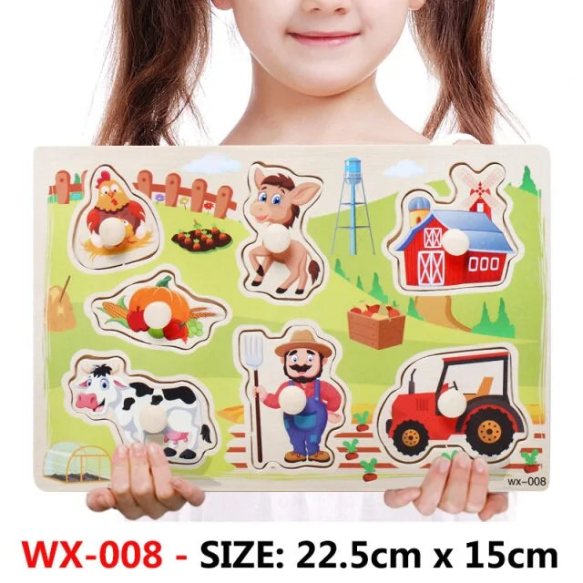 Montessori Toys Wooden Puzzle Board