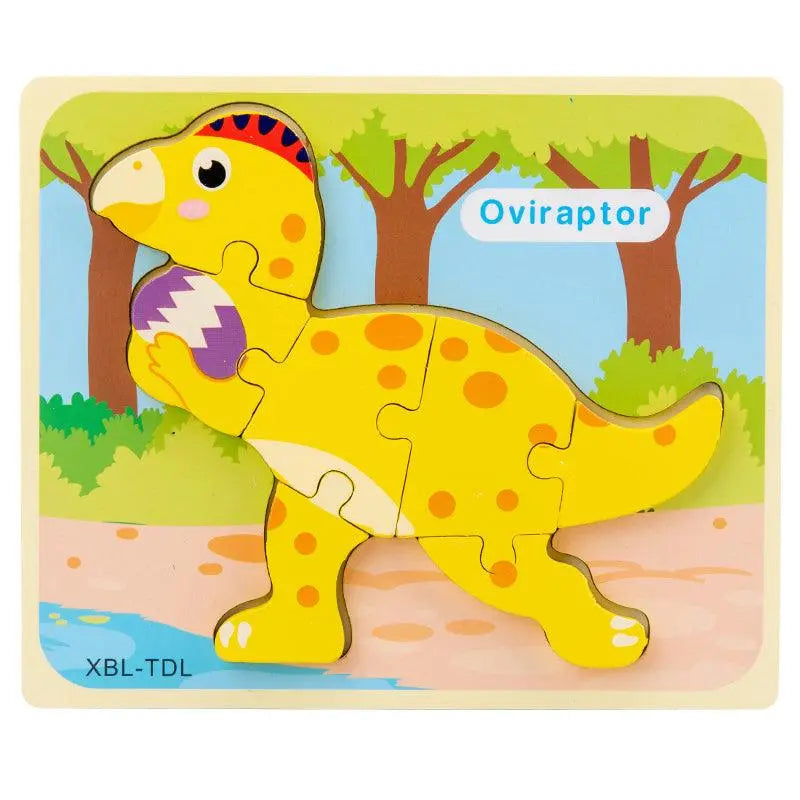 Wooden 3D Montessori Jurassic Puzzle