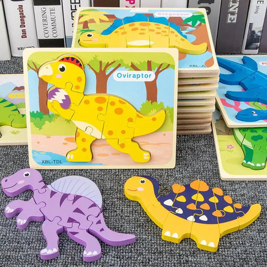 Wooden 3D Montessori Jurassic Puzzle