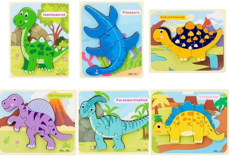 Wooden 3D Montessori Jurassic Puzzle