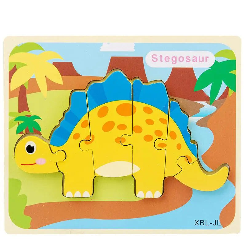 Wooden 3D Montessori Jurassic Puzzle