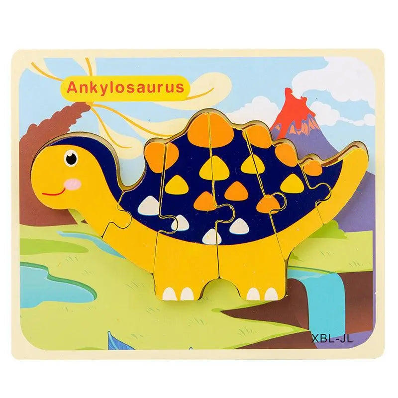 Wooden 3D Montessori Jurassic Puzzle