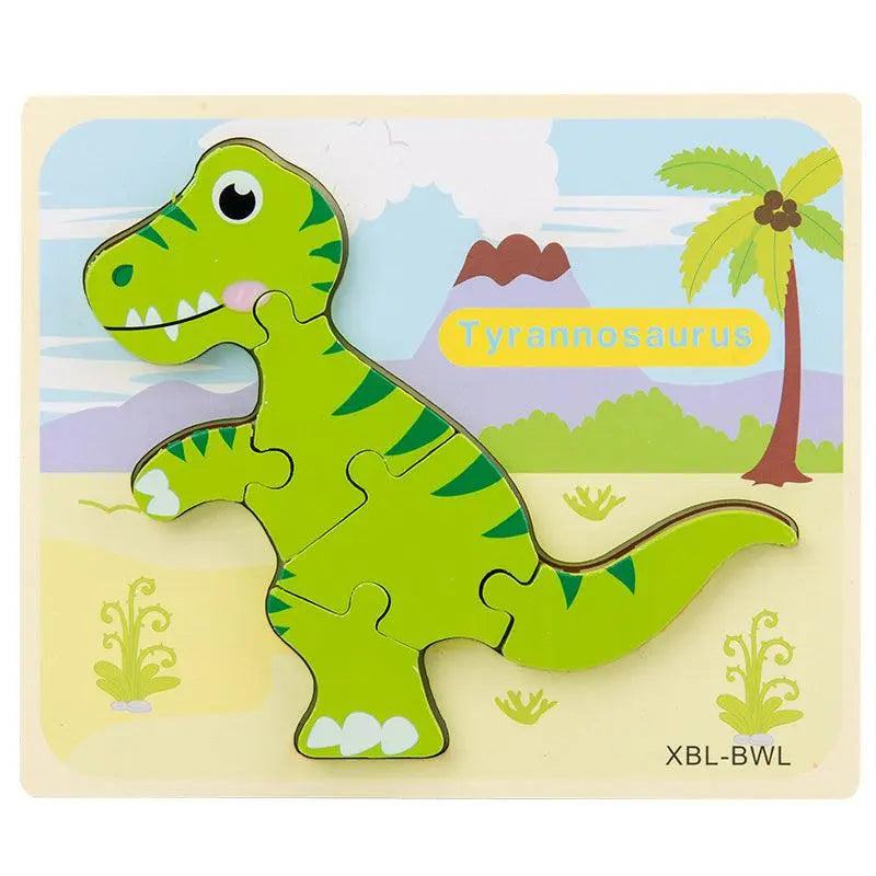 Wooden 3D Montessori Jurassic Puzzle