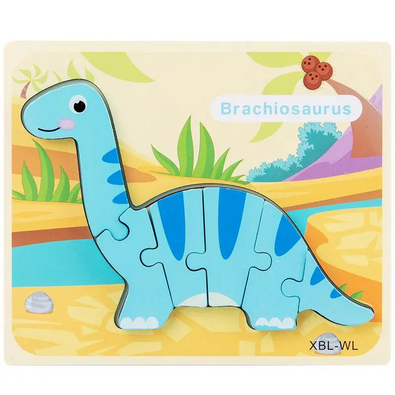 Wooden 3D Montessori Jurassic Puzzle