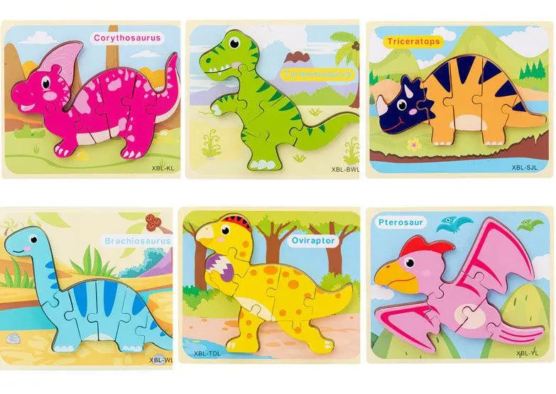 Wooden 3D Montessori Jurassic Puzzle