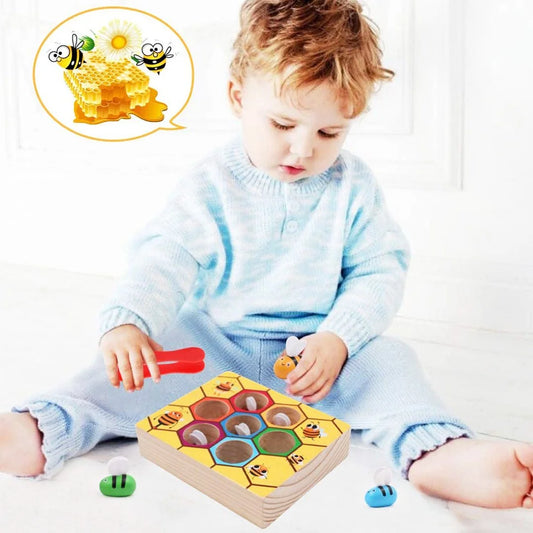 Montessori Bee Wooden Sorting Game