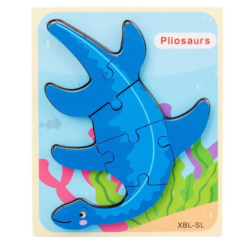 Wooden 3D Montessori Jurassic Puzzle