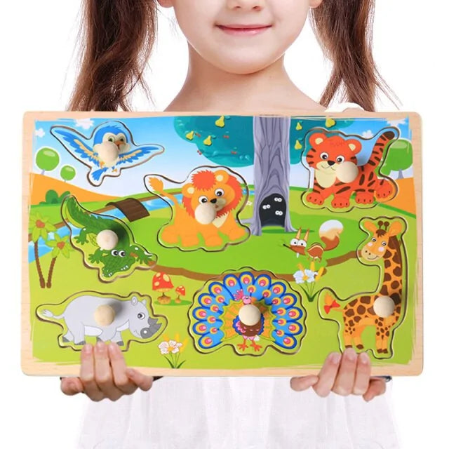 Montessori Toys Wooden Puzzle Board