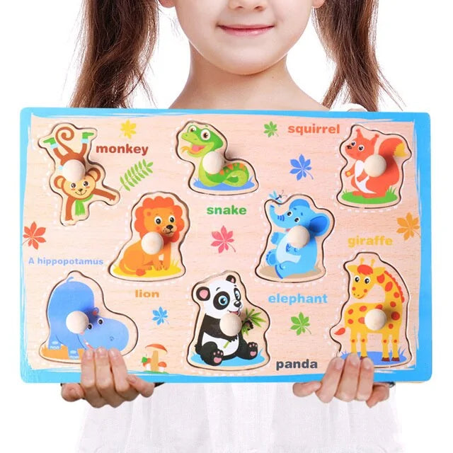 Montessori Toys Wooden Puzzle Board