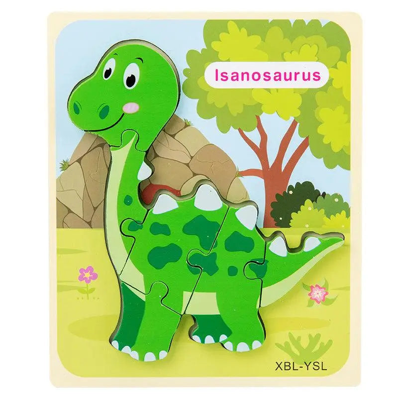 Wooden 3D Montessori Jurassic Puzzle