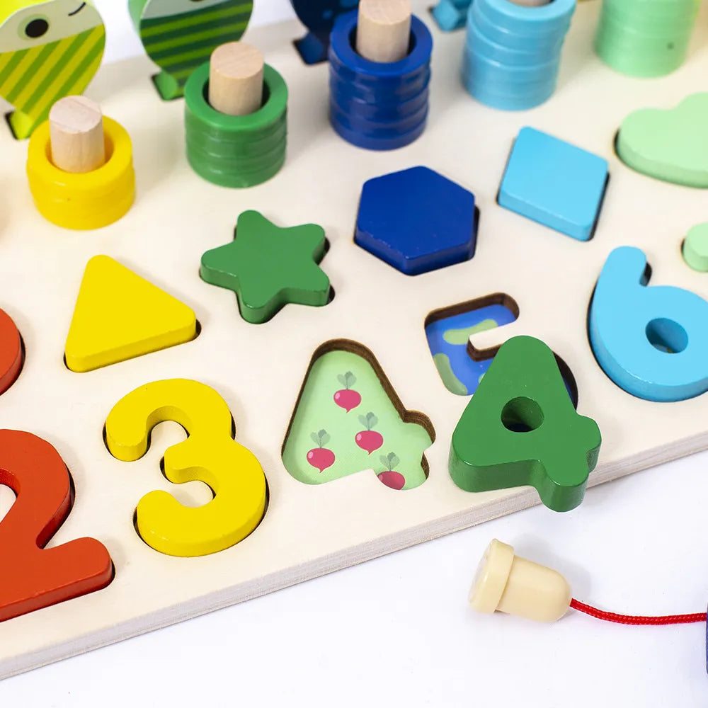 Montessori Puzzle 3-in-1 Wooden Educational Toy