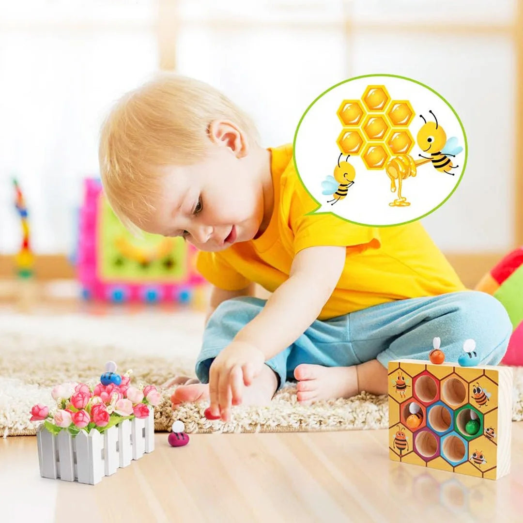 Montessori Bee Wooden Sorting Game